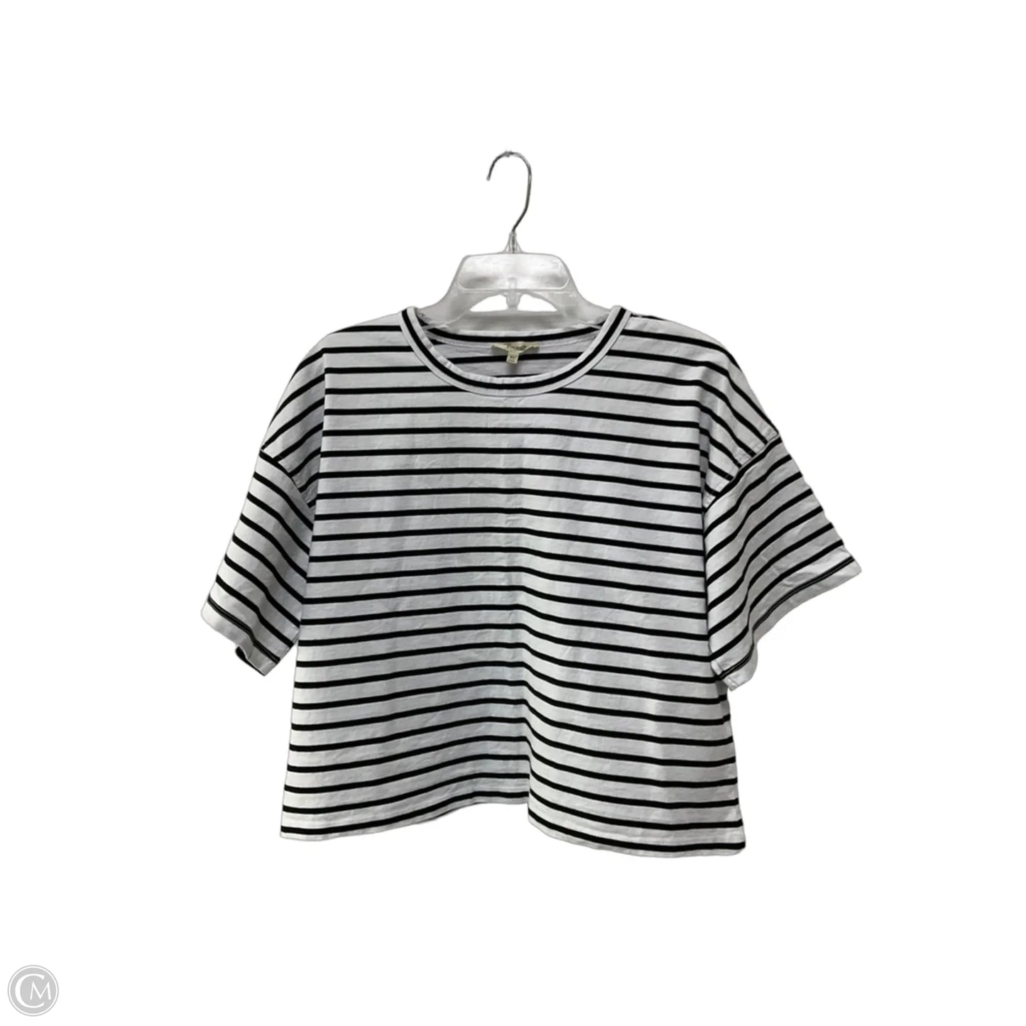 Top Short Sleeve Basic By Madewell In Striped Pattern, Size: Xl