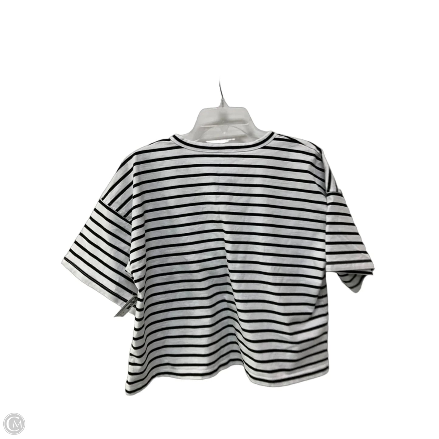 Top Short Sleeve Basic By Madewell In Striped Pattern, Size: Xl