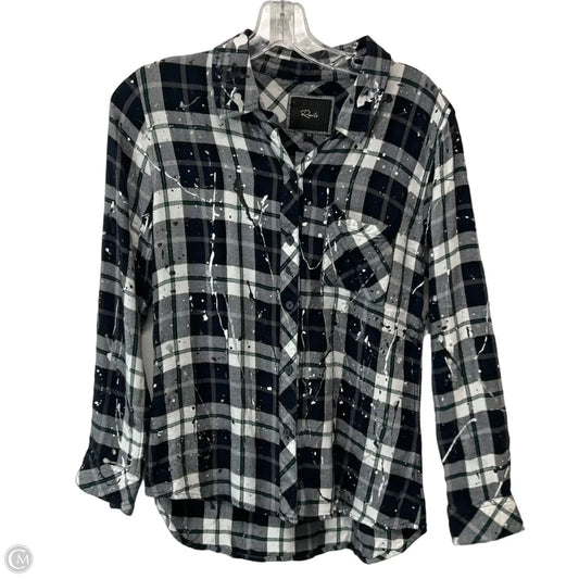 Top Long Sleeve By Rails In Plaid Pattern, Size: S