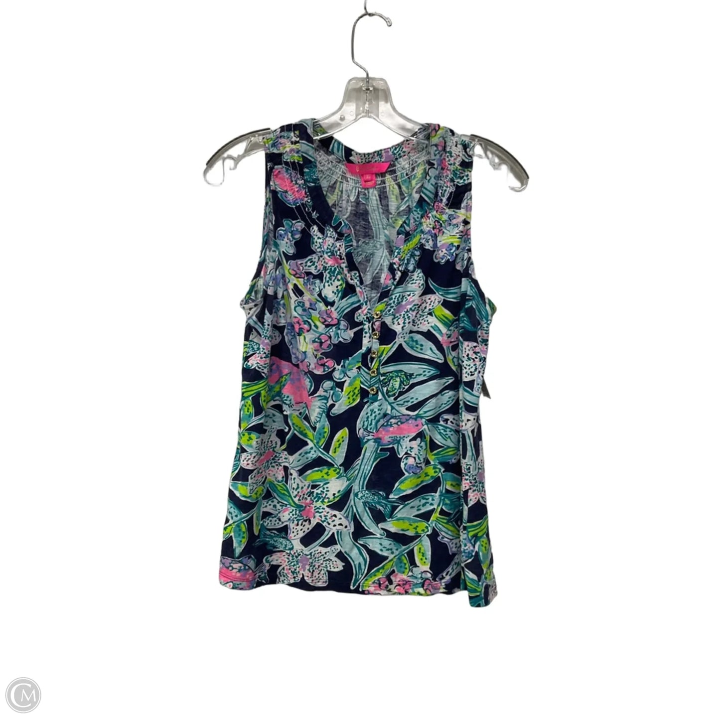 Tank Top Designer By Lilly Pulitzer In Navy, Size: M