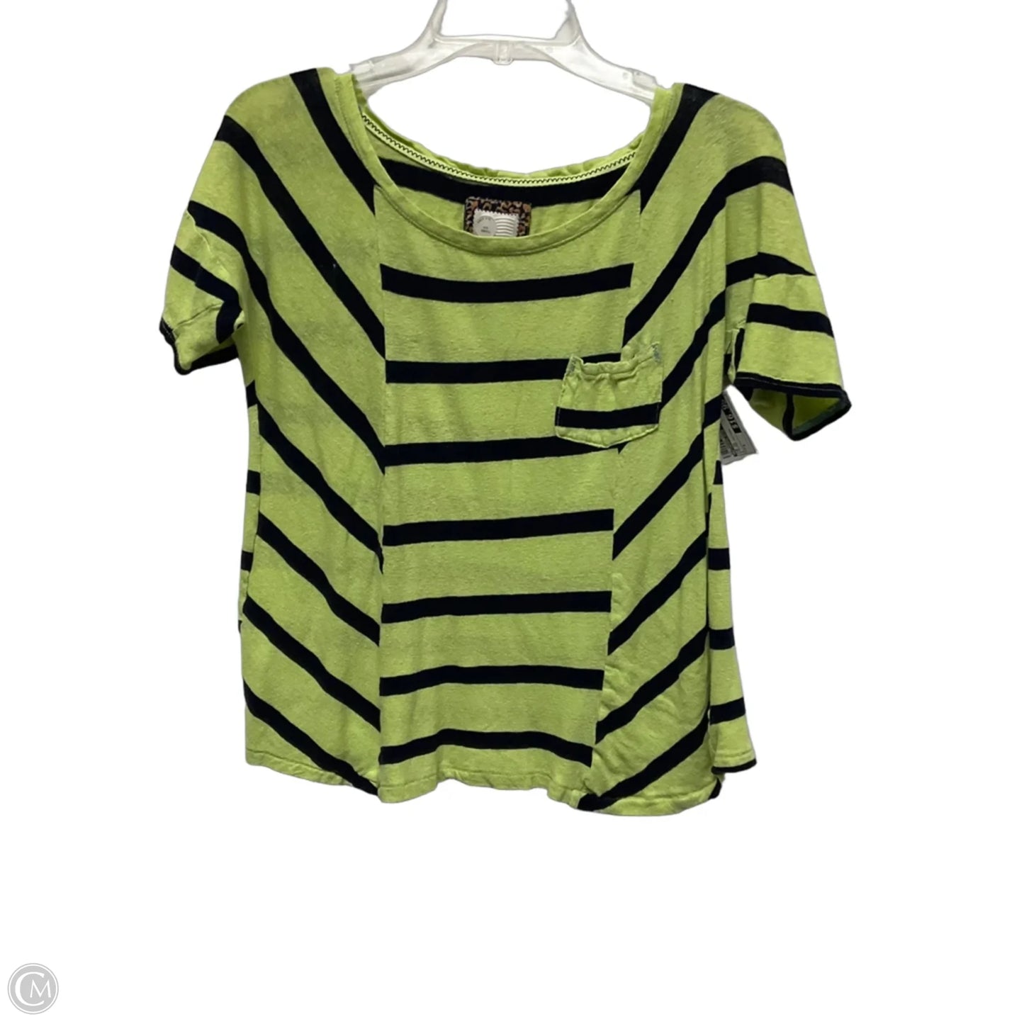 Top Short Sleeve By Anthropologie In Striped Pattern, Size: S