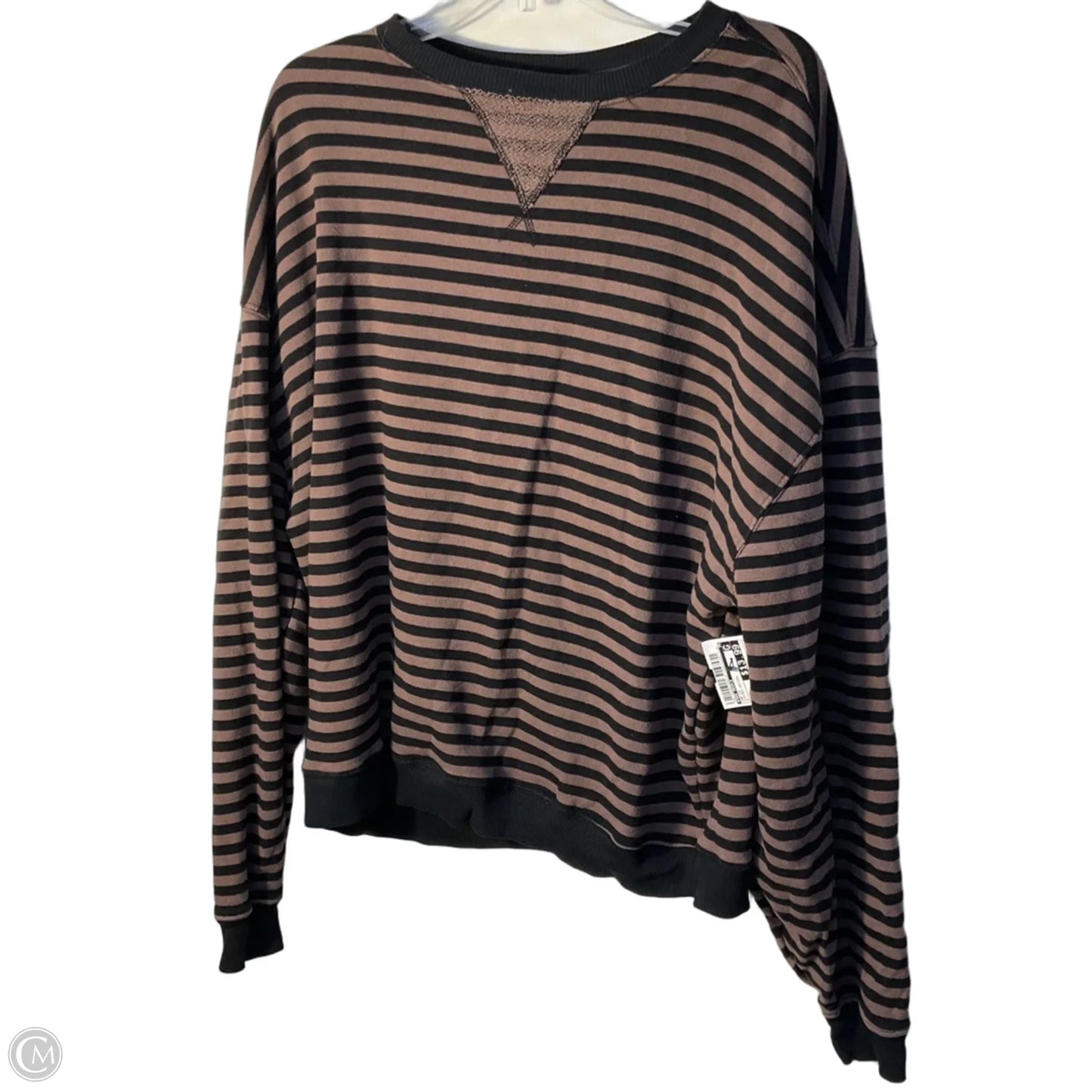 Top Long Sleeve By Free People In Striped Pattern, Size: M