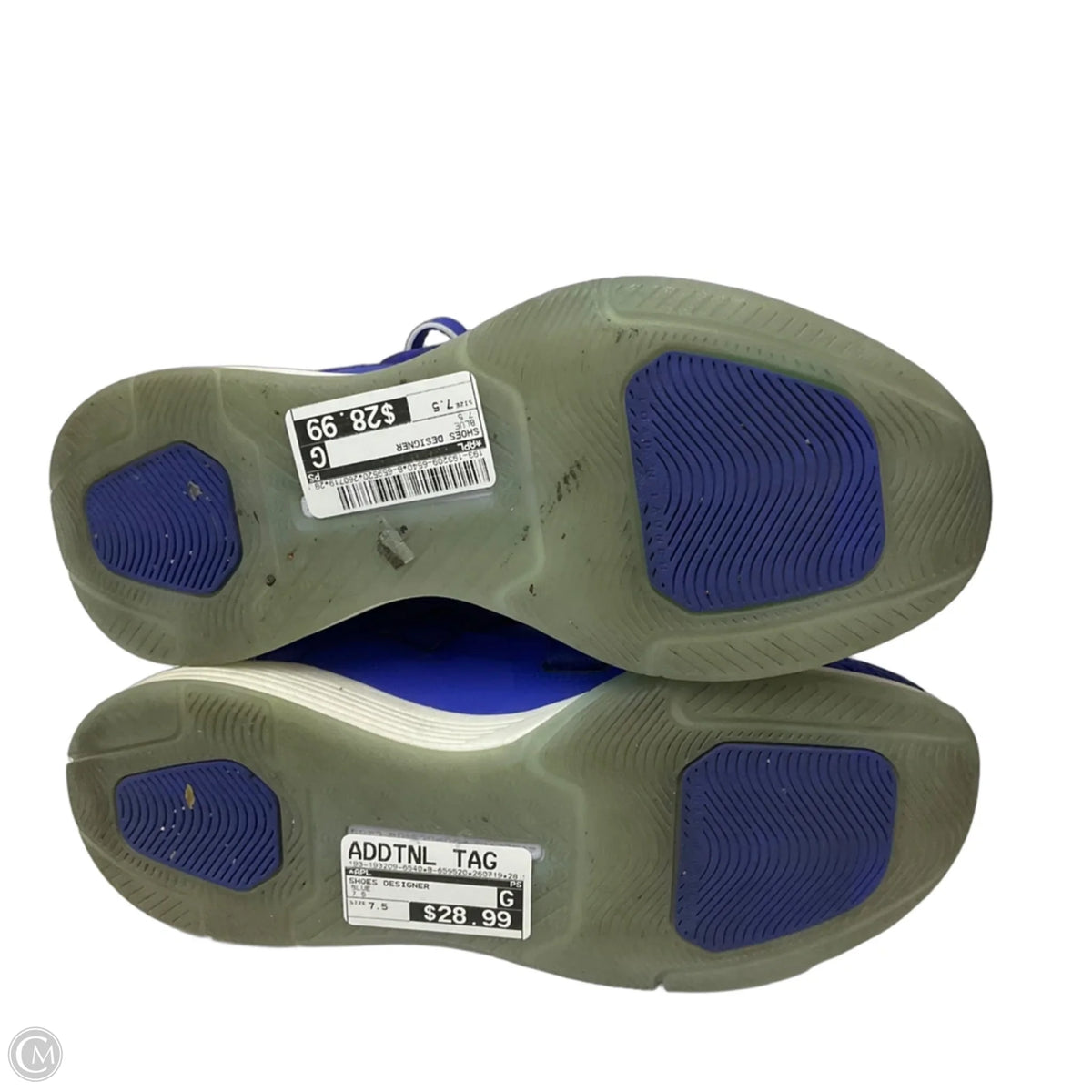 Shoes Designer By Apl In Blue, Size: 7.5