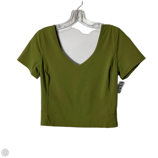 Athletic Top Short Sleeve By Lululemon In Green, Size: 8