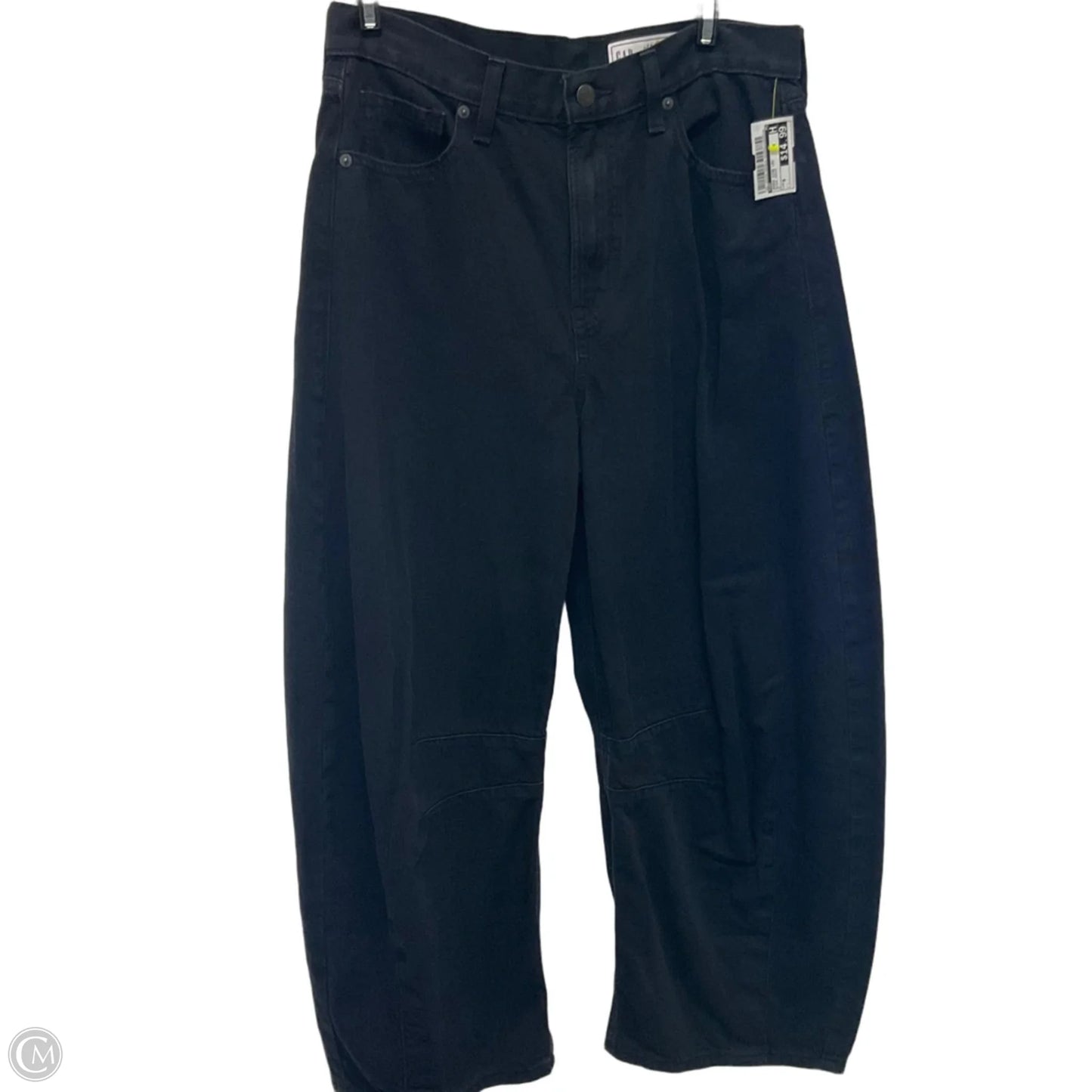 Jeans Wide Leg By Gap In Black Denim, Size: 6