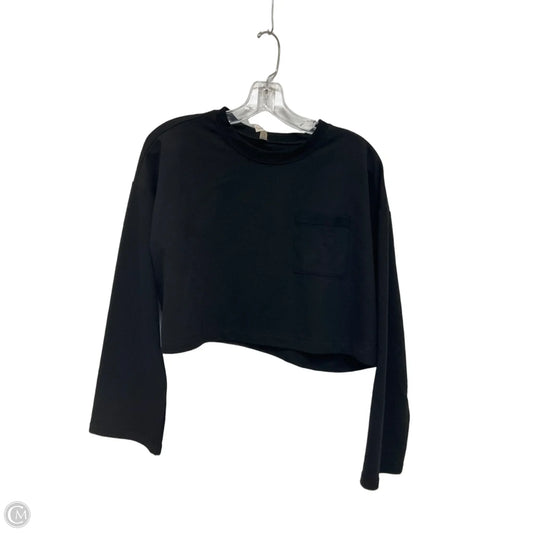 Athletic Top Long Sleeve Crewneck By Free People In Black, Size: S