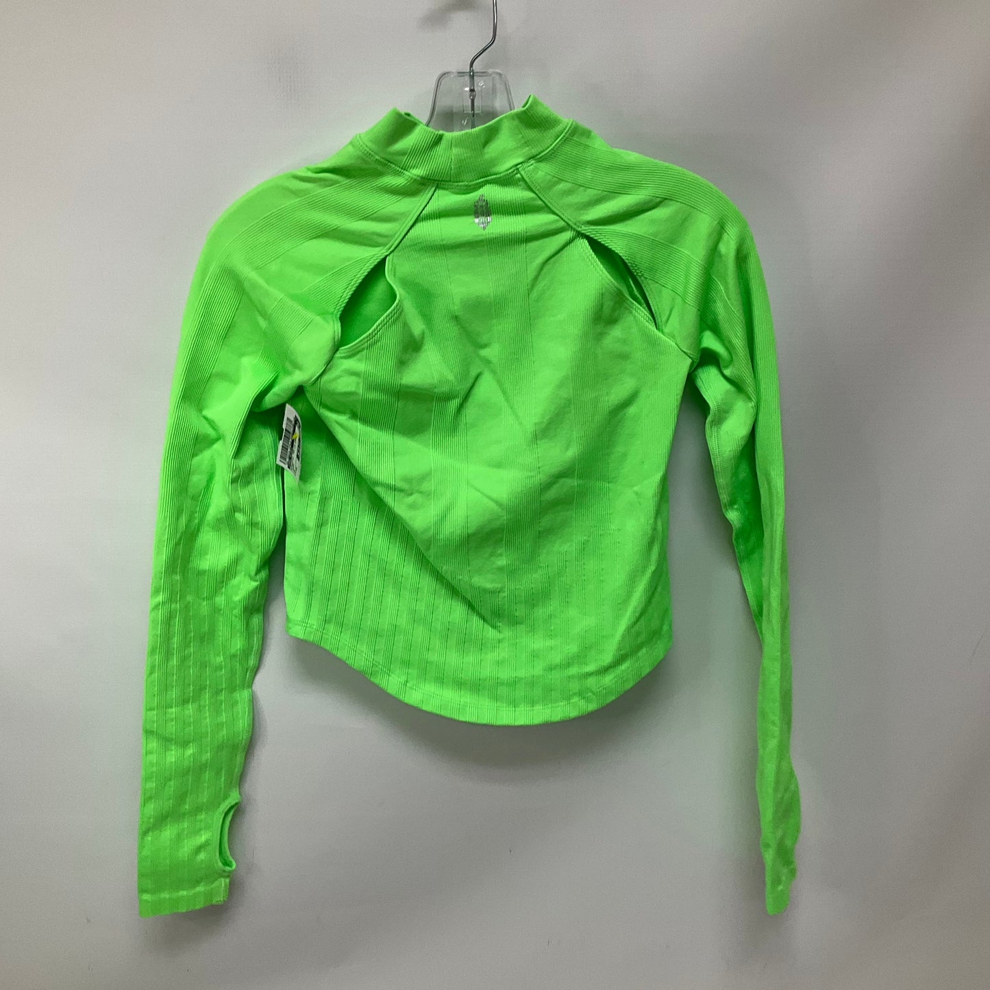 Athletic Top Long Sleeve Collar By Free People In Green, Size: Xs