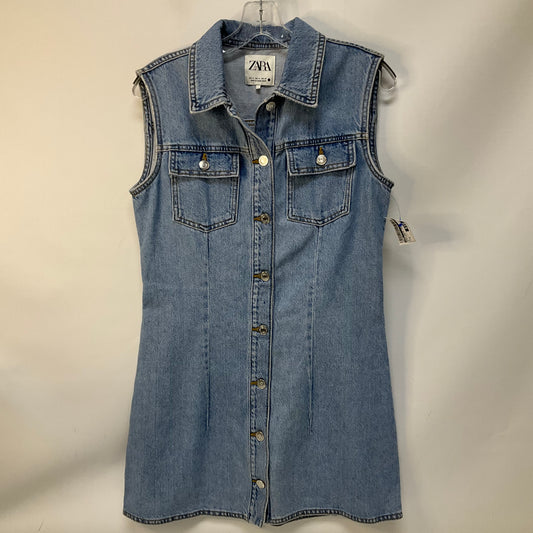 Dress Casual Short By Zara In Blue Denim, Size: M