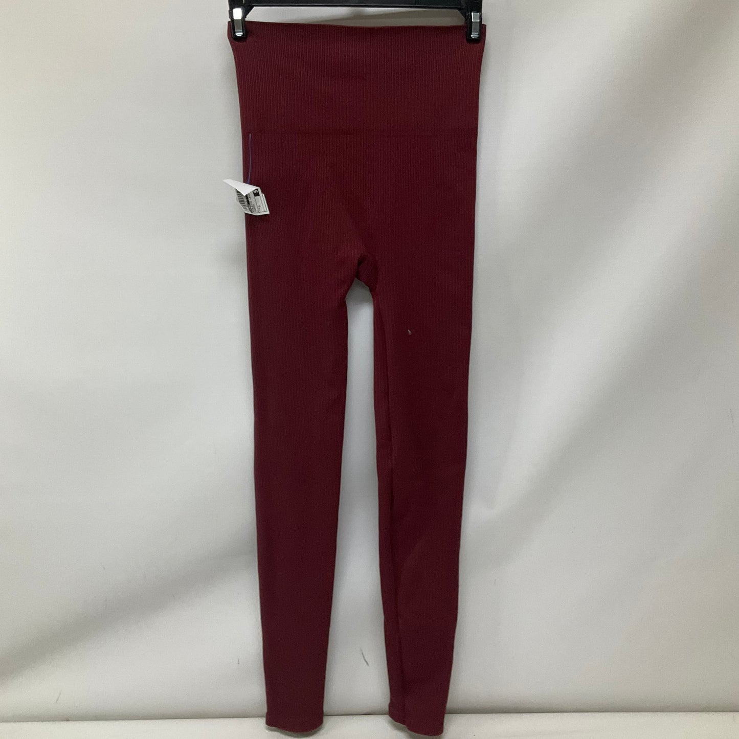 Athletic Leggings By Spanx In Maroon, Size: L