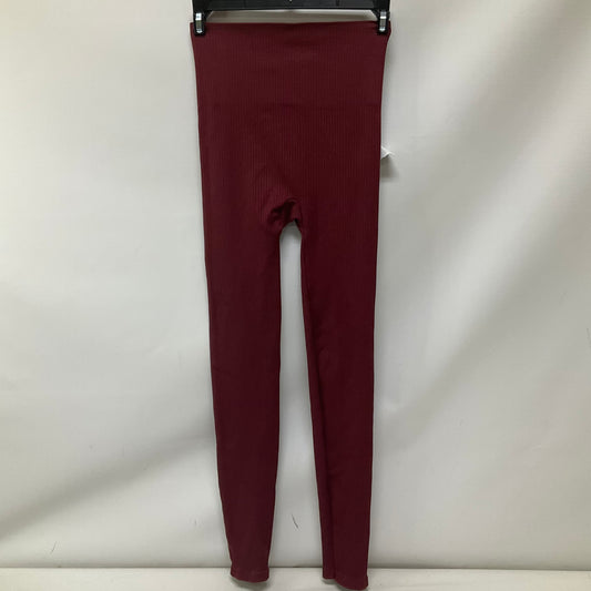 Athletic Leggings By Spanx In Maroon, Size: L