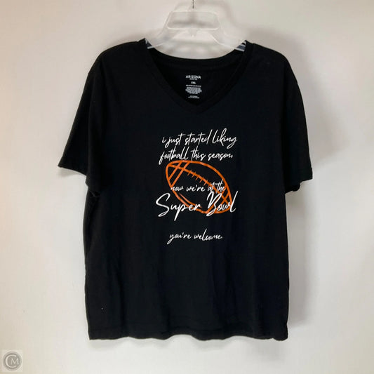 Top Short Sleeve By Arizona In Black, Size: 2x