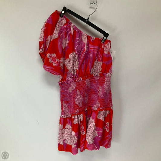 Dress Casual Short By Farm Rio In Pink & Red, Size: Xs