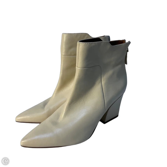 Boots Ankle Heels By Franco Sarto In Cream, Size: 6.5