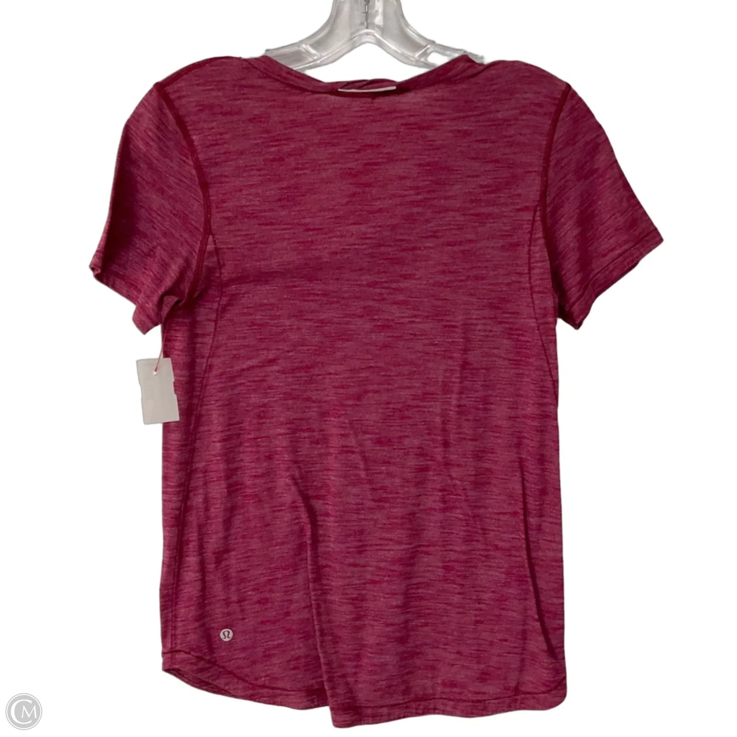Athletic Top Short Sleeve By Lululemon In Pink, Size: 8