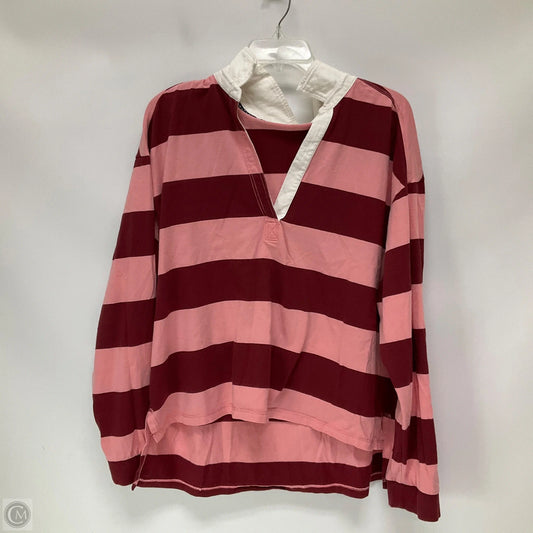 Top Long Sleeve By Pilcro In Red, Size: L