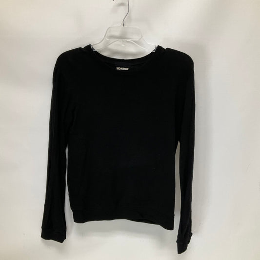 Black Athletic Top Long Sleeve Crewneck Cma, Size S