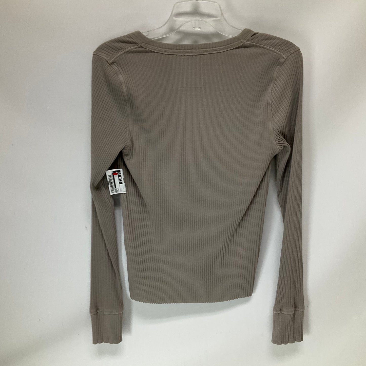 Top Long Sleeve By Aerie In Brown, Size: L