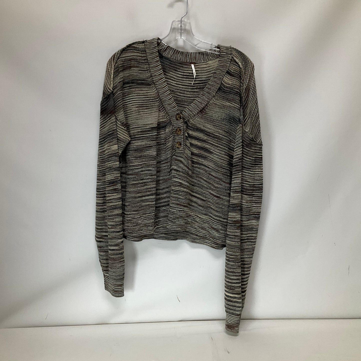 Top Long Sleeve By Free People In Grey, Size: S