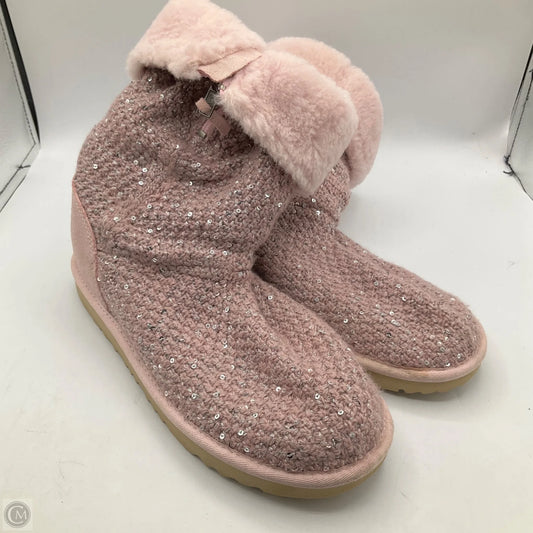 Boots Designer By Ugg In Pink, Size: 6