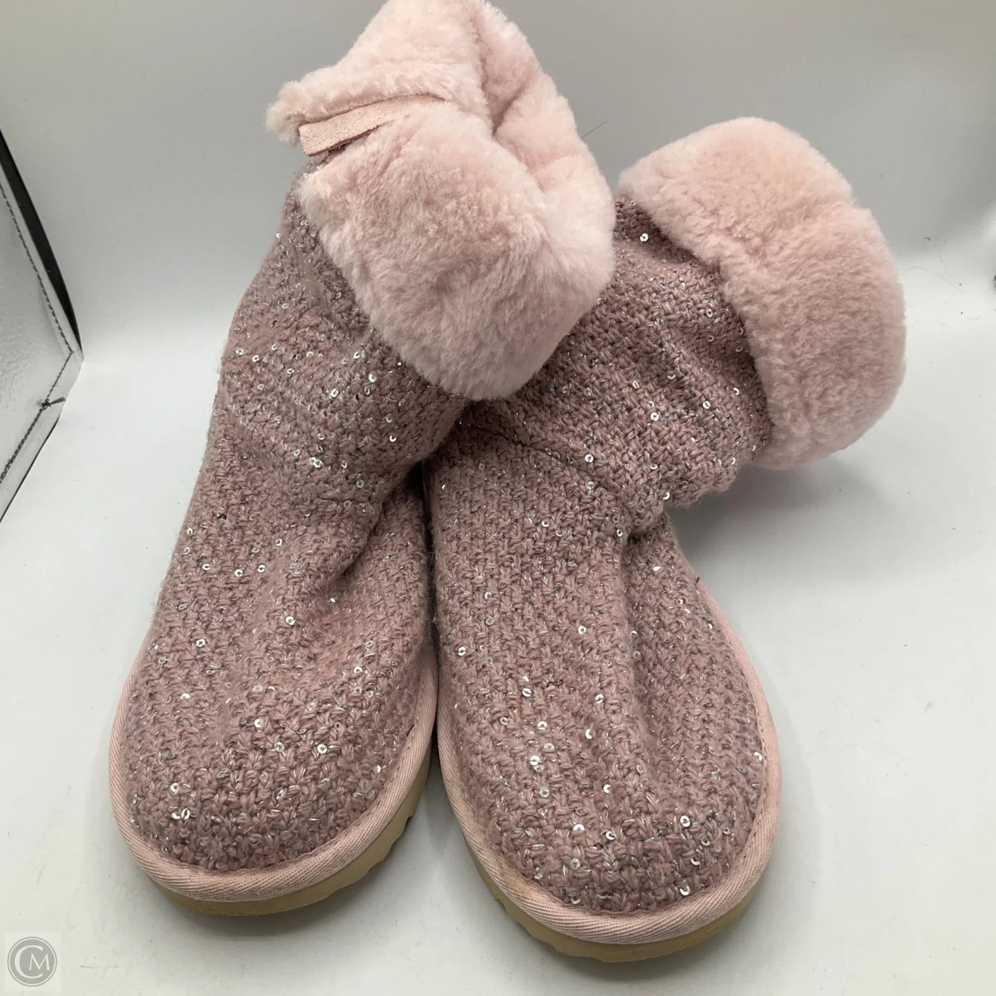 Boots Designer By Ugg In Pink, Size: 6