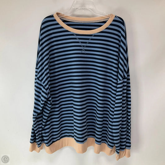 Top Long Sleeve By Cmf In Striped Pattern, Size: 4x