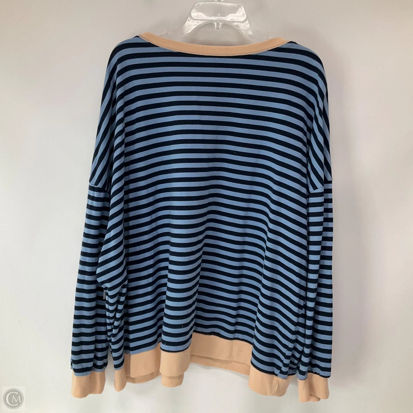 Top Long Sleeve By Cmf In Striped Pattern, Size: 4x
