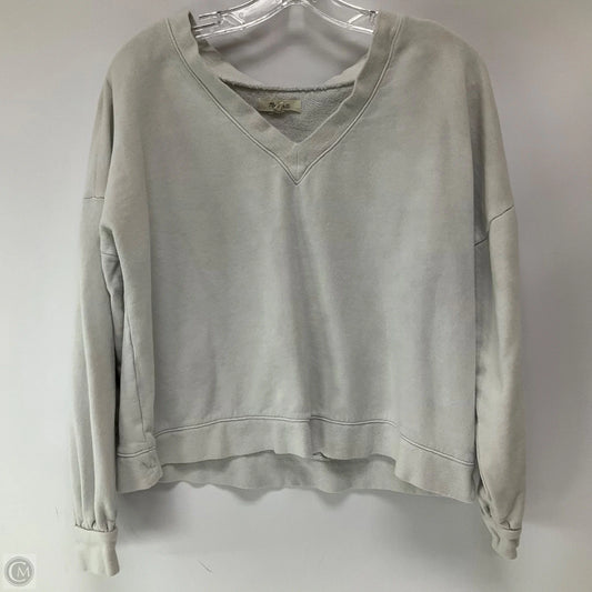 Top Long Sleeve By Madewell In White, Size: M