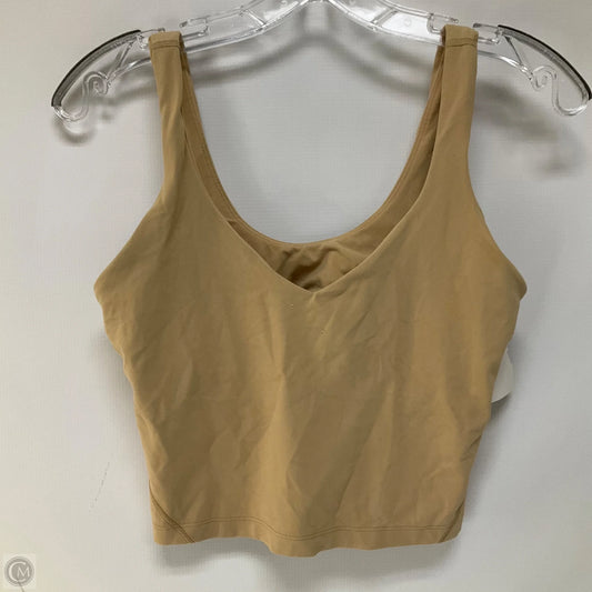 Athletic Tank Top By Lululemon In Tan, Size: S