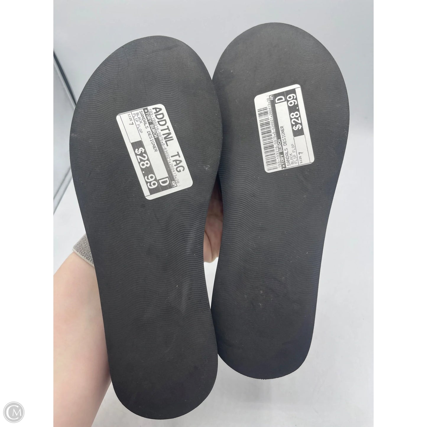 Sandals Designer By Tory Burch In Black, Size: 7