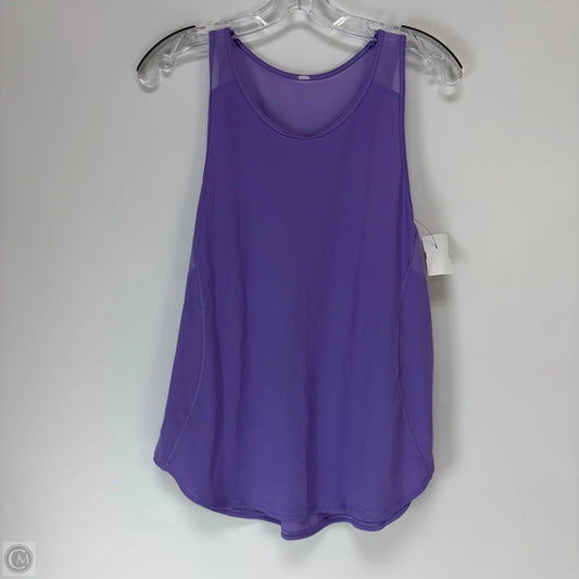 Athletic Tank Top By Lululemon In Purple, Size: 8