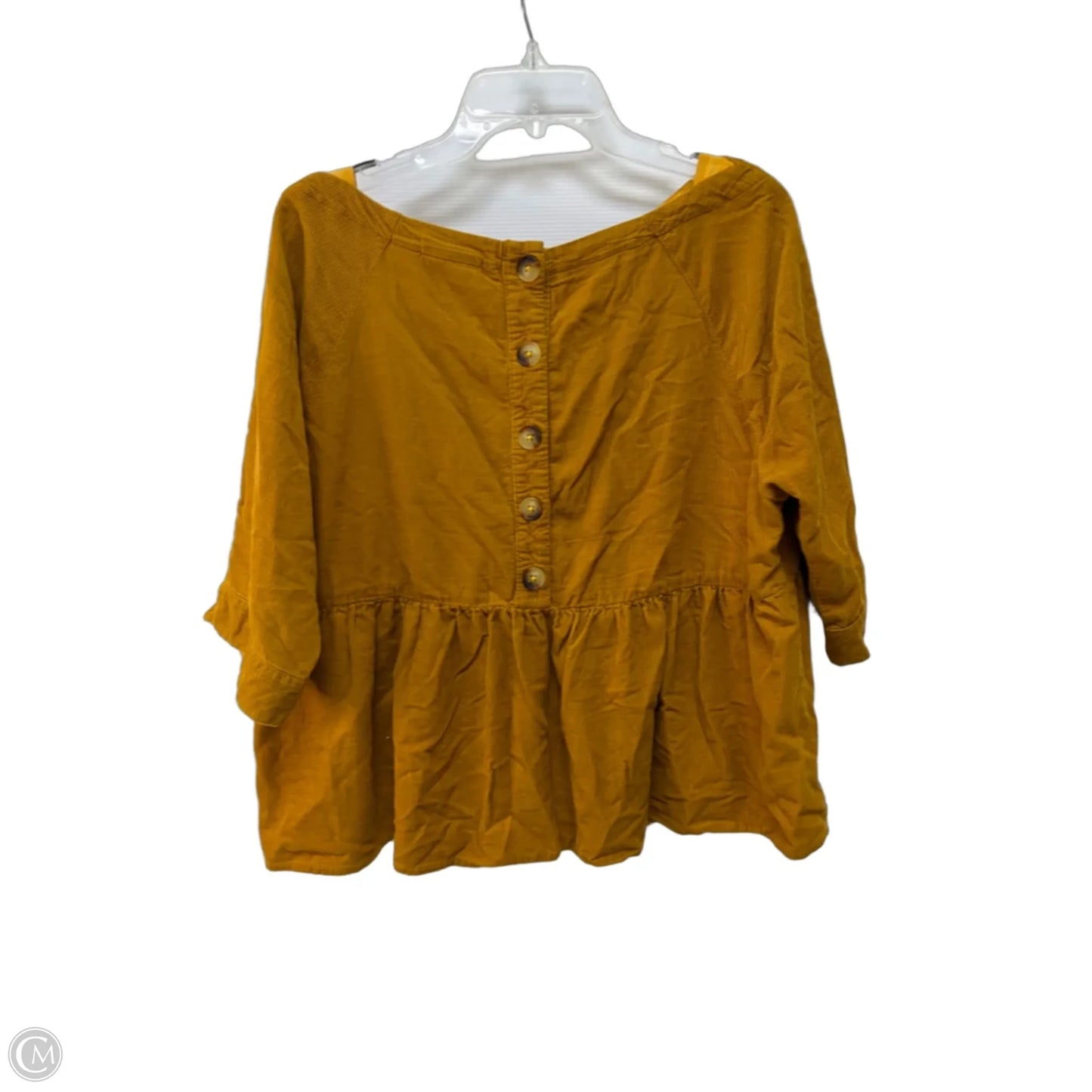 Top Short Sleeve By Maeve In Yellow, Size: S