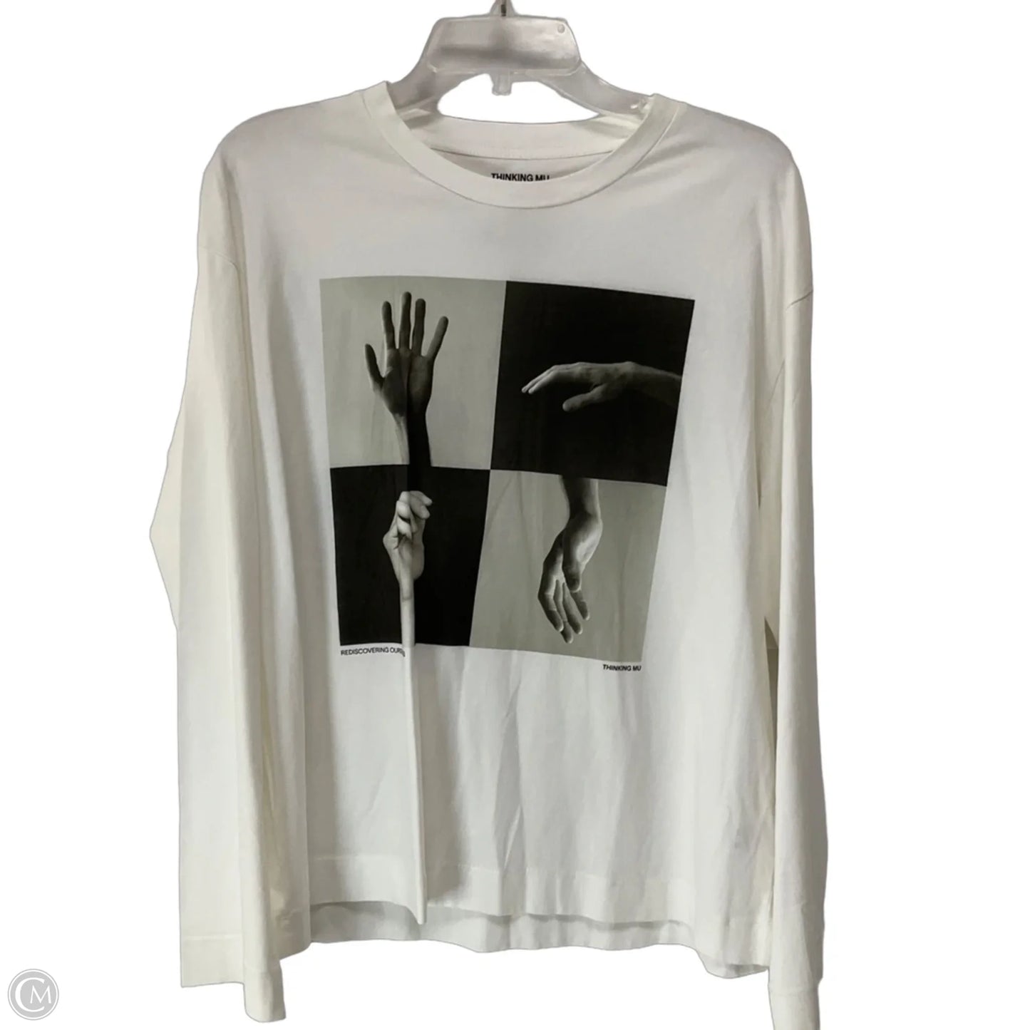 Top Long Sleeve By Cmb In White, Size: M