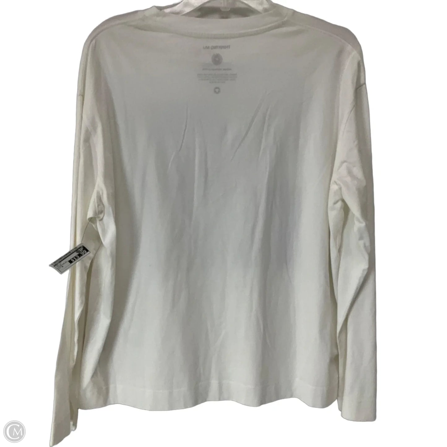 Top Long Sleeve By Cmb In White, Size: M