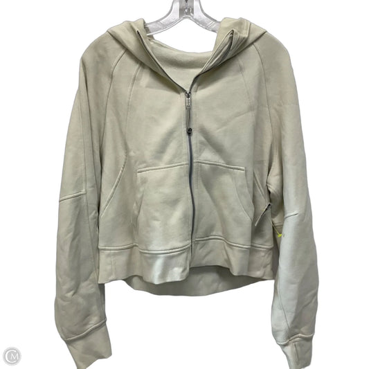 Athletic Sweatshirt Hoodie By Lululemon In Cream, Size: 6