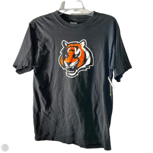 Athletic Top Short Sleeve By Reebok In Black, Size: M