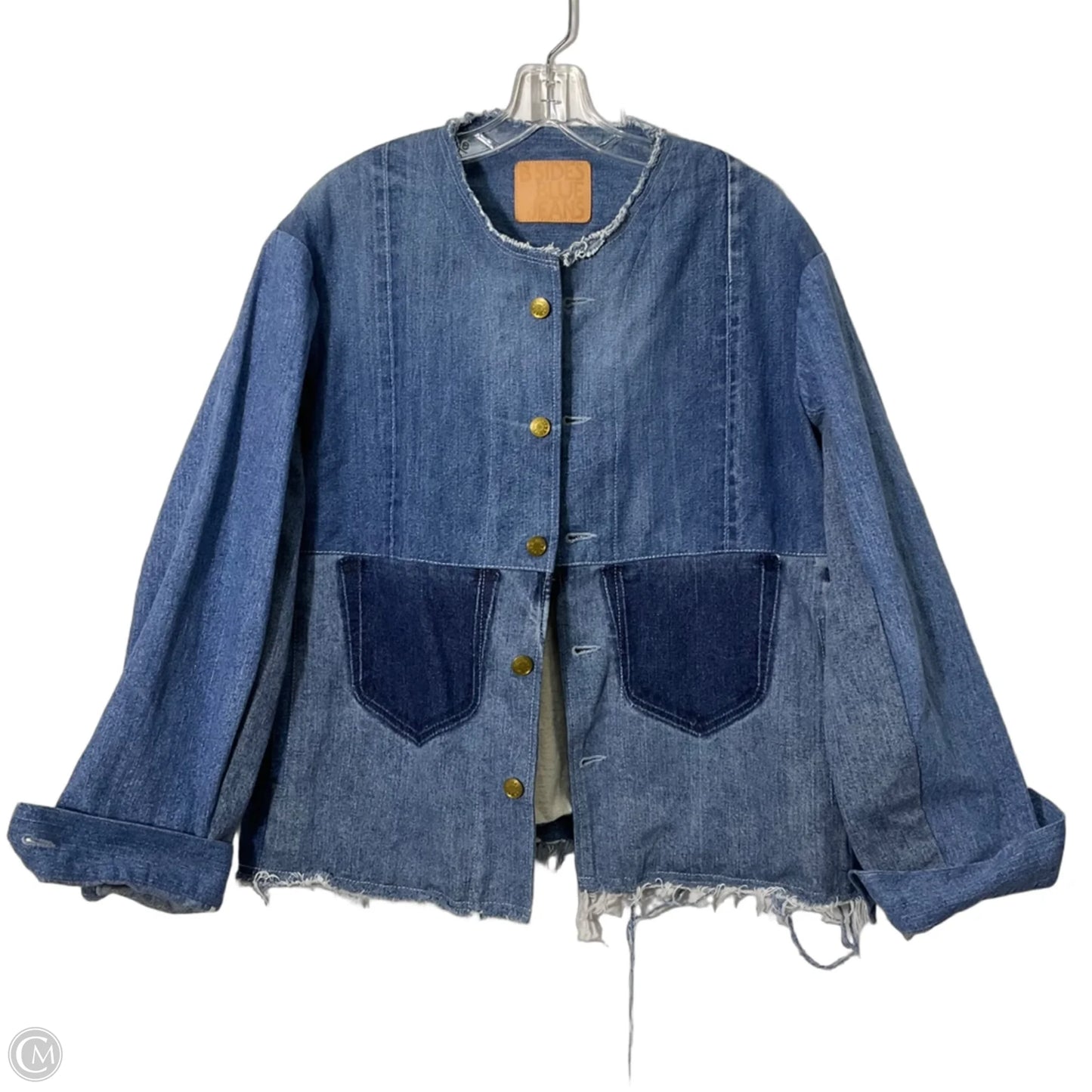 Jacket Denim By B Sides Blue Jeans In Blue Denim, Size: M