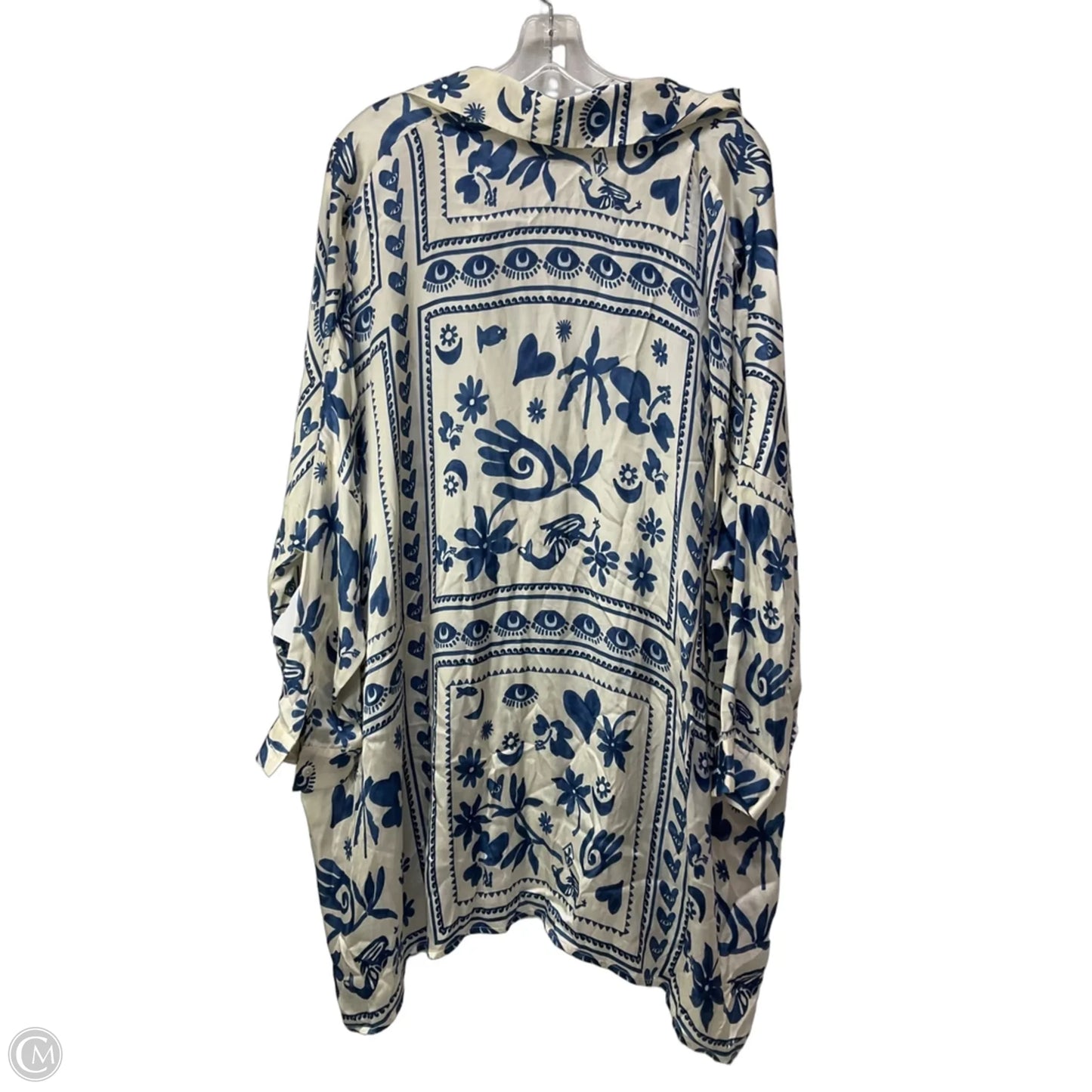 Top Long Sleeve By Corey Lynn Calter In Blue & White, Size: S