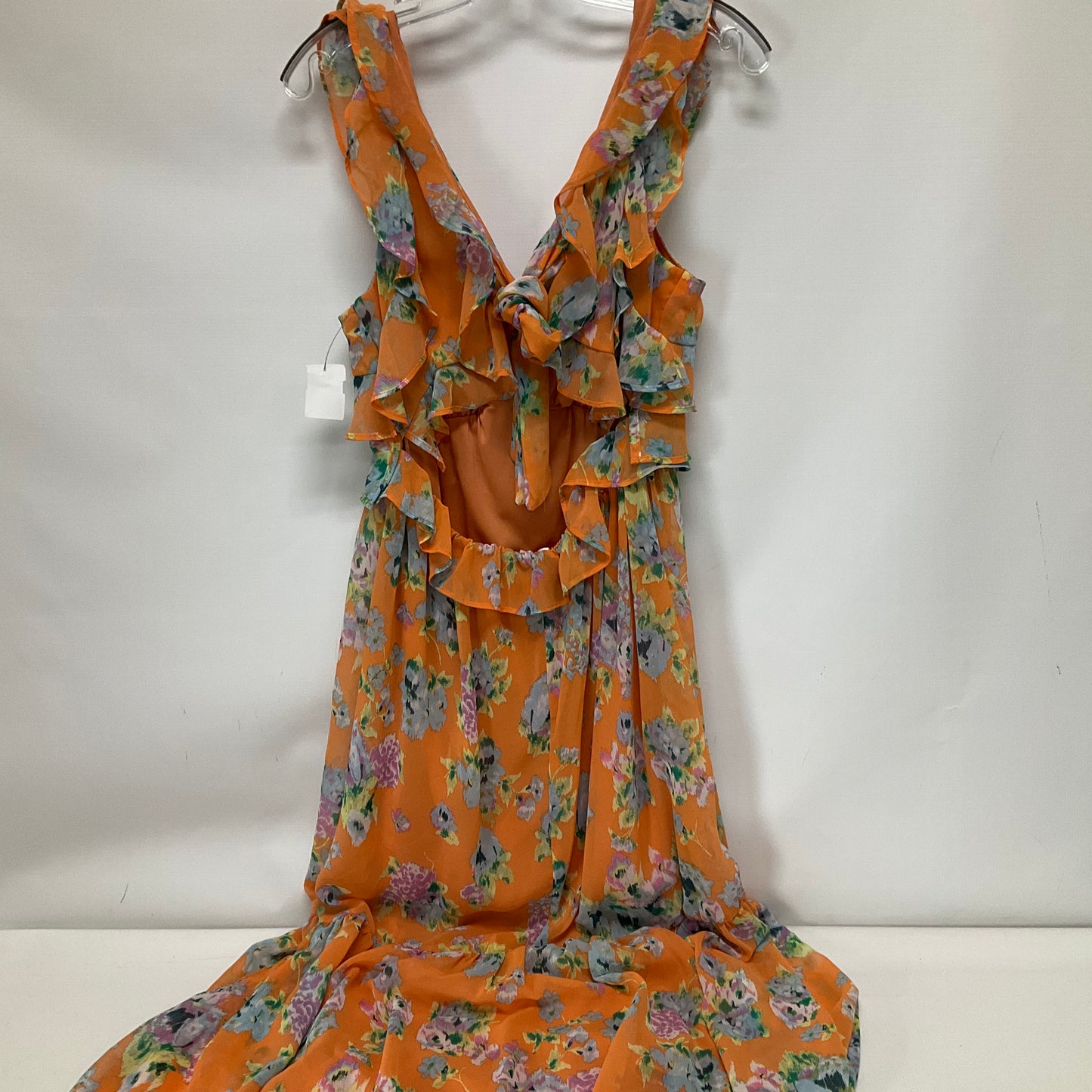 Orange Dress Casual Maxi Lc Lauren Conrad, Size L