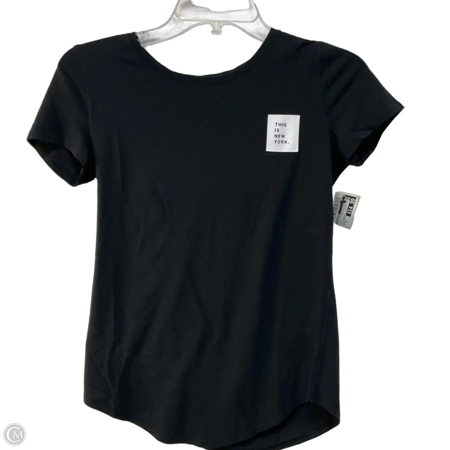 Athletic Top Short Sleeve By Lululemon In Black, Size: Xs