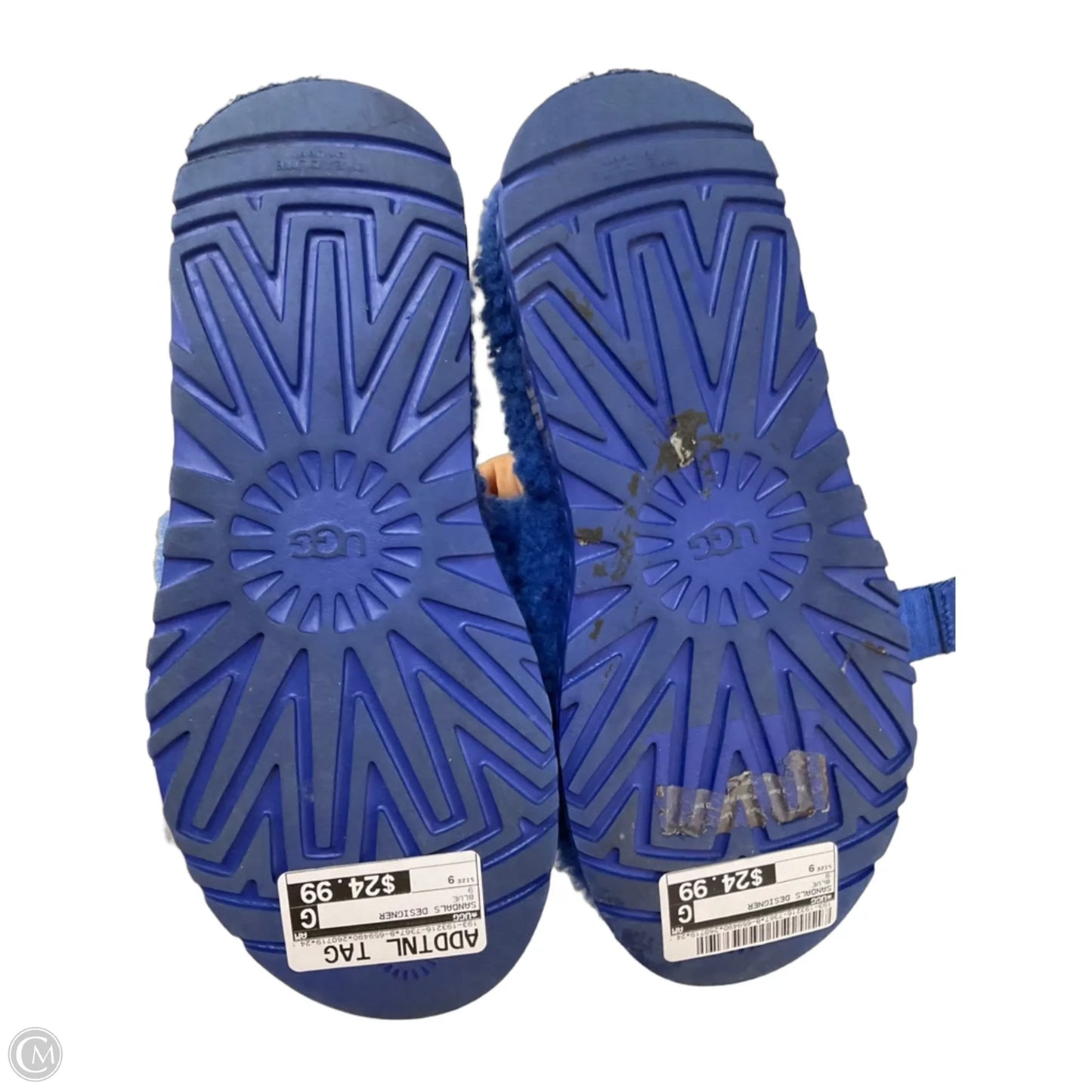 Sandals Designer By Ugg In Blue, Size: 9