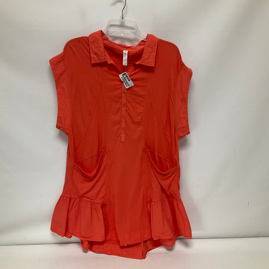 Orange Dress Casual Short Daily Practice By Anthropologie, Size L