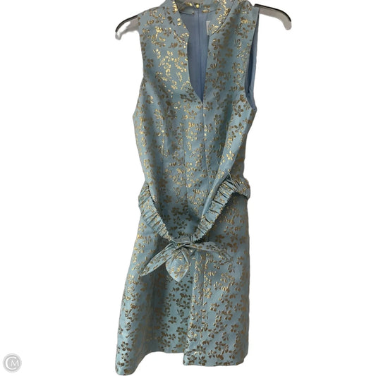 Dress Designer By Lilly Pulitzer In Blue & Gold, Size: 10
