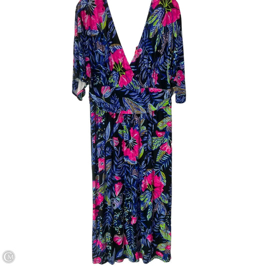 Dress Designer By Lilly Pulitzer In Tropical Print, Size: Xl