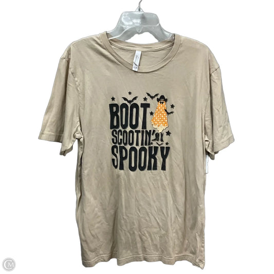 Top Short Sleeve By Bella + Canvas In Brown, Size: Xl