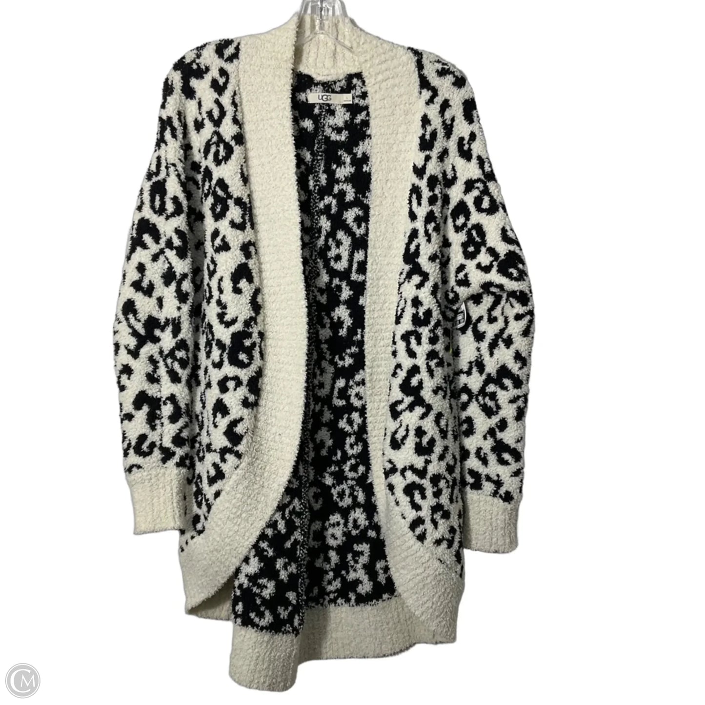 Sweater Cardigan Designer By Ugg In Animal Print, Size: L