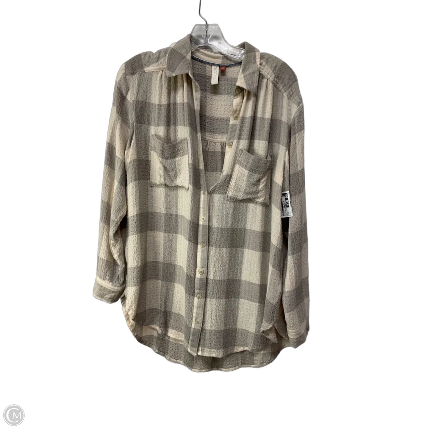 Top Long Sleeve By Pilcro In Plaid Pattern, Size: S