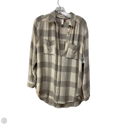 Top Long Sleeve By Pilcro In Plaid Pattern, Size: S
