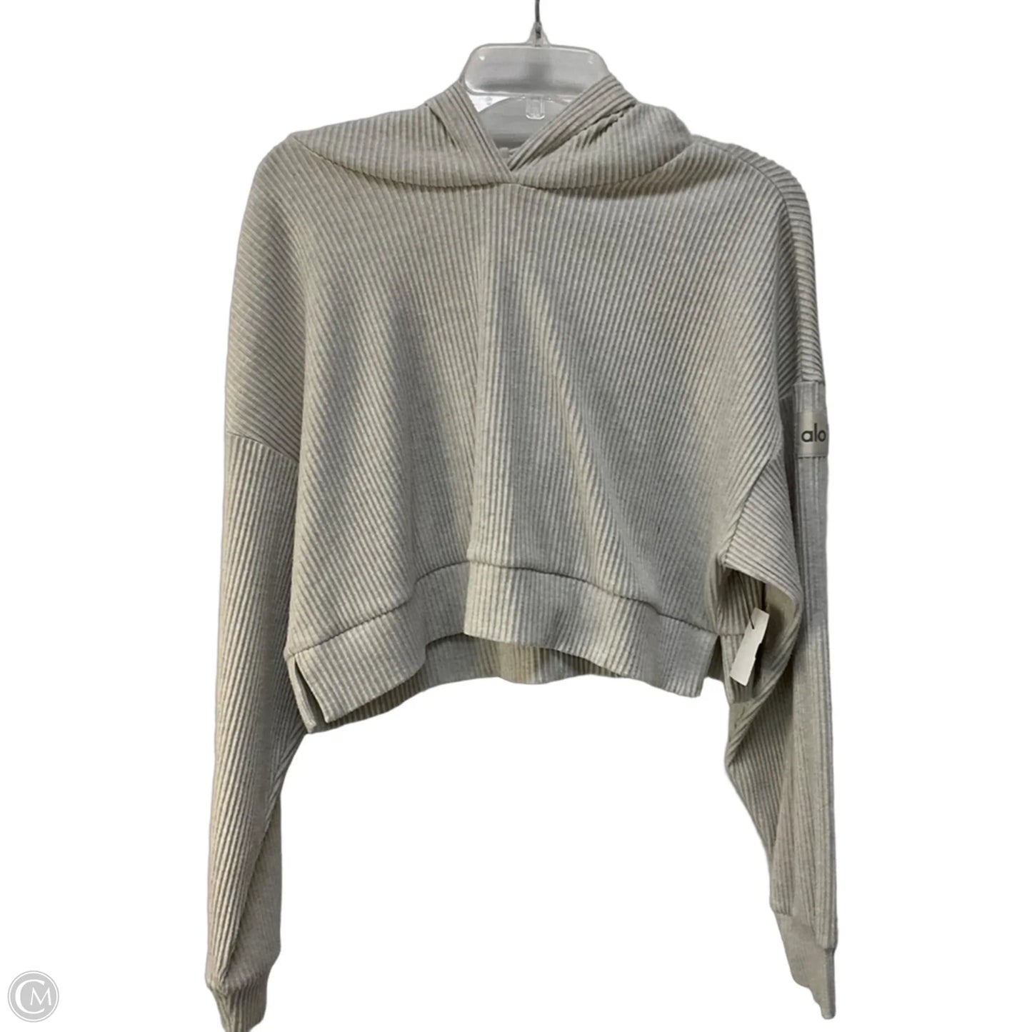 Athletic Sweatshirt Hoodie By Alo In Beige, Size: M