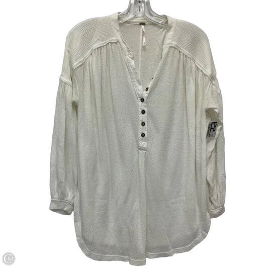 Top Long Sleeve By Free People In Cream, Size: Xs
