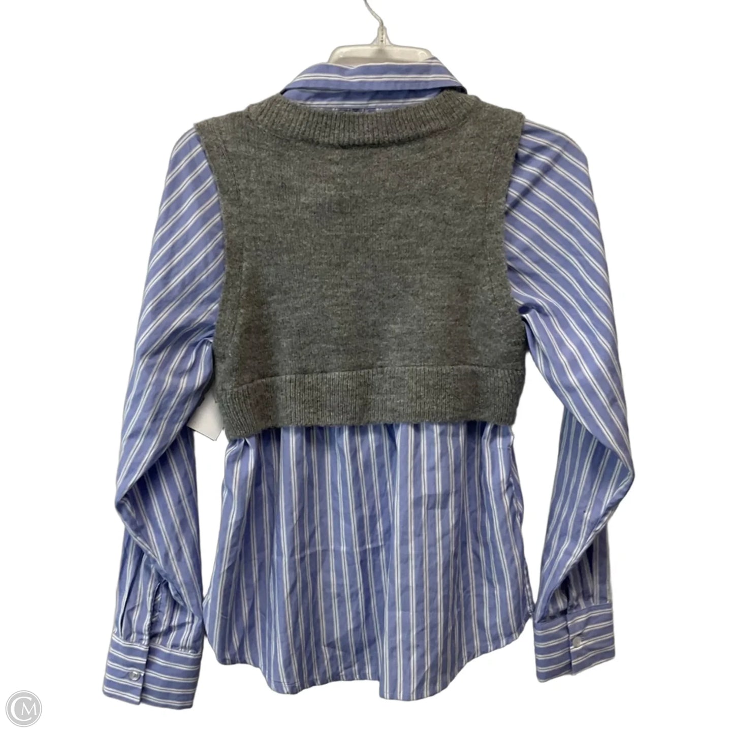Top Long Sleeve By Maeve In Striped Pattern, Size: L